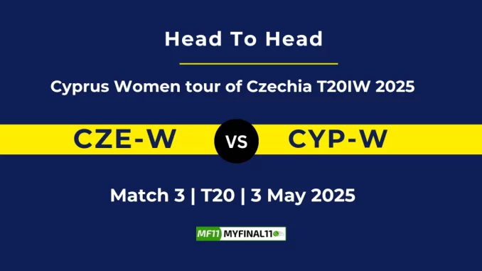CZE-W vs CYP-W Player Battle, Head to Head Cyprus Women tour of Czechia T20IW 2025 (1)