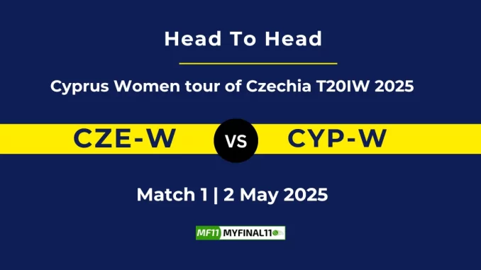 CZE-W vs CYP-W Player Battle, Head to Head Cyprus Women tour of Czechia T20IW 2025