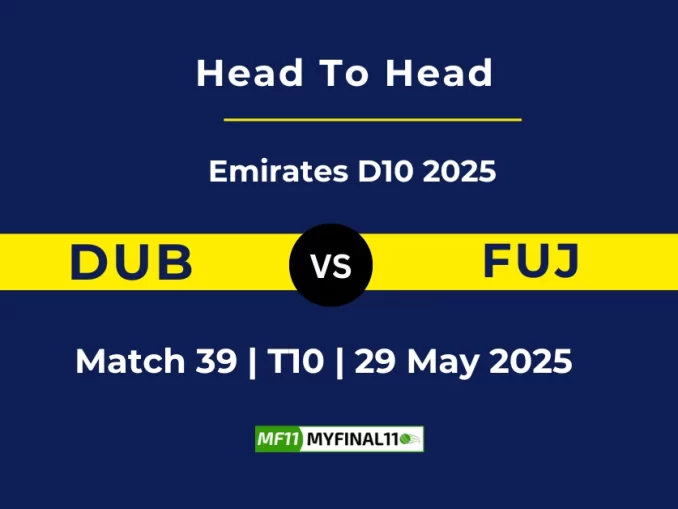 DUB vs FUJ Player Battle, Head to Head Emirates D10 2025
