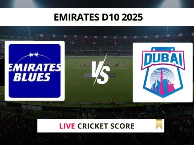 EMB vs DUB Live Cricket Score Emirates D10 2025