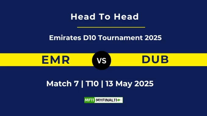 EMR vs DUB Player Battle, Head to Head Emirates D10 Tournament 2025