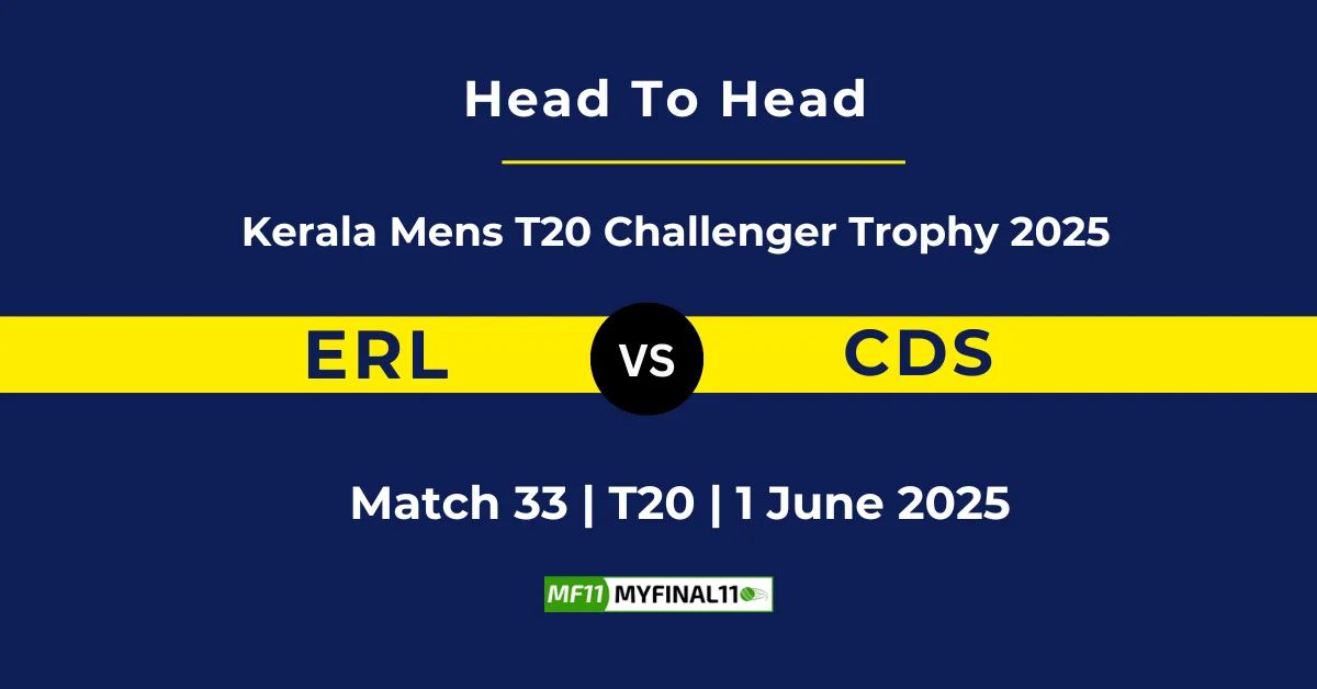 ERL vs CDS Player Battle & Head to Head Team Stats - Kerala T20 Me...