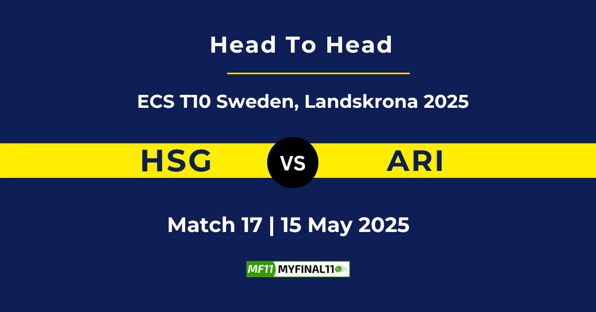 HSG vs ARI Player Battle & Head to Head Team Stats - ECS T10 Swede...