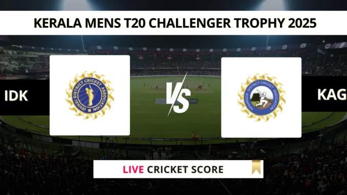 IDK vs KAG Live Cricket Score Kerala Mens T20 Challenger Trophy 2025
