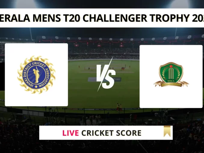 IDK vs MAP Live Cricket Score Kerala Mens T20 Challenger Trophy 2025
