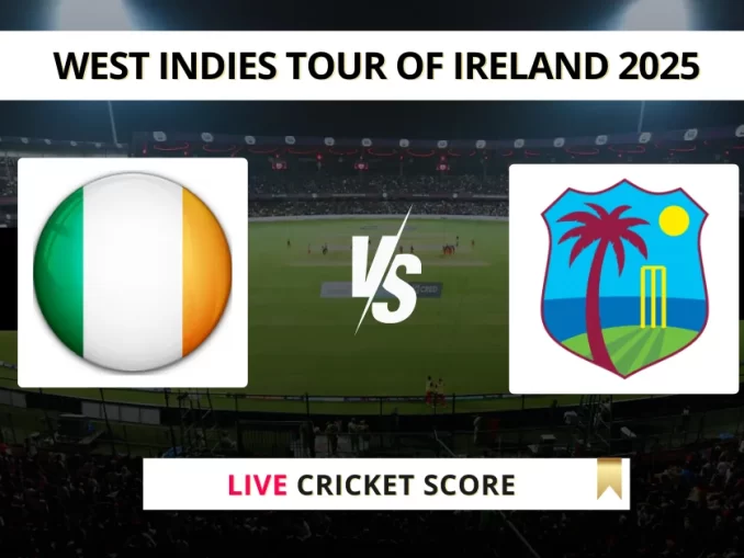 IRE vs WI Live Cricket Score West Indies tour of Ireland 2025