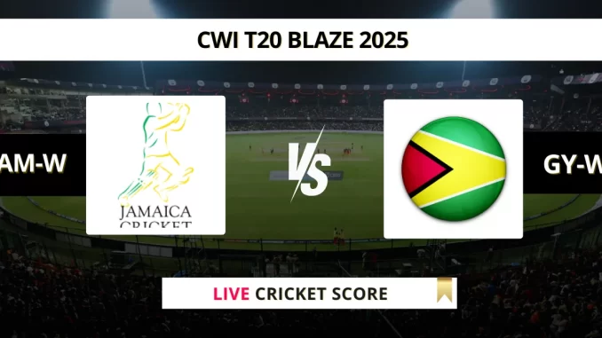 JAM-W vs GY-W Live Cricket Score CWI T20 Blaze 2025