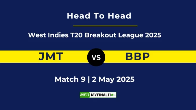 JMT vs BBP Player Battle, Head to Head West Indies T20 Breakout League 2025