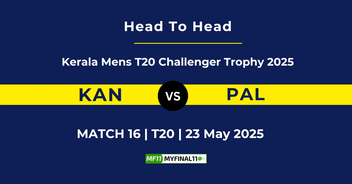 KAN vs PAL Player Battle & Head to Head Team Stats - Kerala T20 Me...
