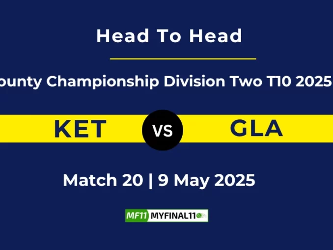 KET vs GLA Player Battle, Head to Head County Championship Division Two T10 2025