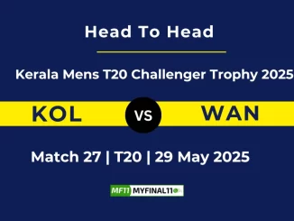 KOL vs WAN Player Battle, Head to Head Kerala Mens T20 Challenger Trophy 2025
