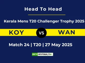 KOY vs WAN Player Battle, Head to Head Kerala Mens T20 Challenger Trophy 2025