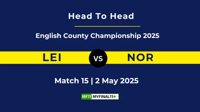LEI vs NOR Player Battle, Head to Head English County Championship 2025