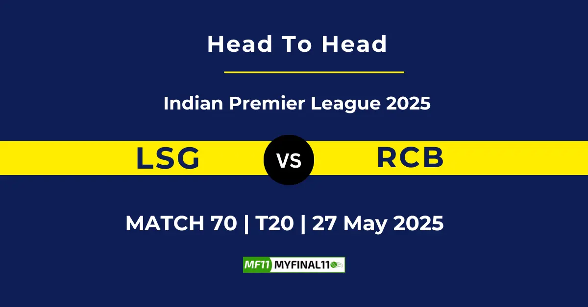 LSG vs RCB Player Battle & Head to Head Team Stats - Indian Premier Le...