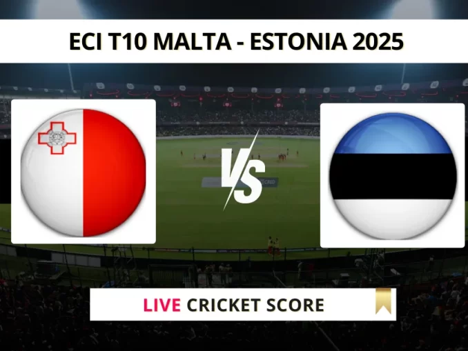 MAL vs EST Live Cricket Score ECI T10 Malta - Estonia 2025