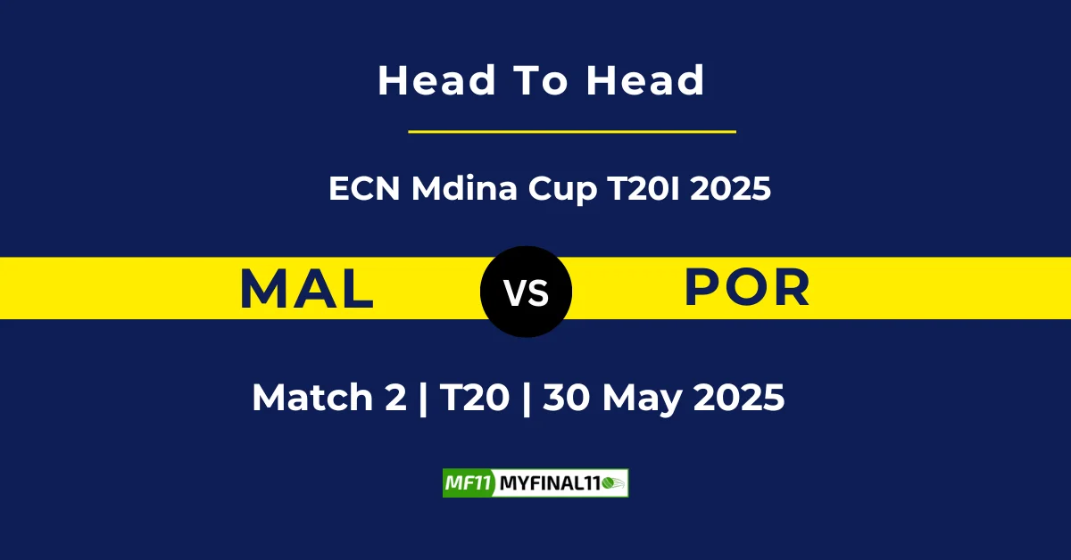 MAL vs POR Player Battle & Head to Head Team Stats - ECN T20I Mdin...