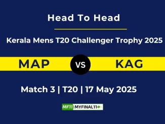 MAP vs KAG Player Battle, Head to Head Kerala Mens T20 Challenger Trophy 2025