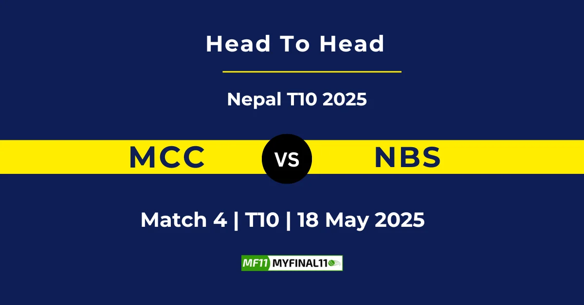 MCC vs NBS Player Battle & Head to Head Team Stats - Nepal T10 2025
