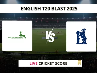 NOT vs WAS Live Cricket Score English T20 Blast 2025