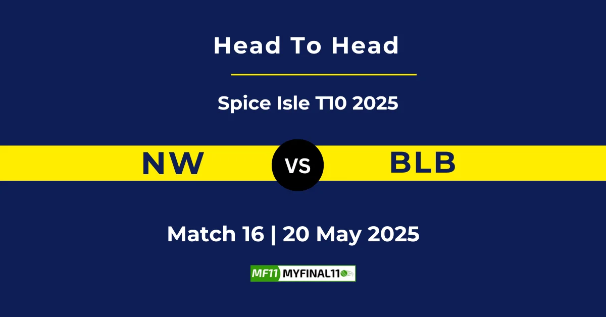 NW vs BLB Player Battle & Head to Head Team Stats - West Indies T1...