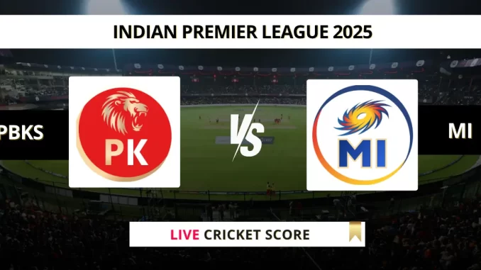 PBKS vs MI Live Cricket Score Indian Premier League 2025