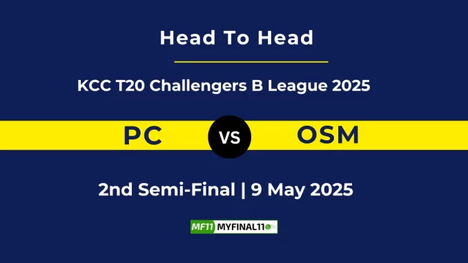 PC vs OSM Player Battle, Head to Head KCC T20 Challengers B League 2025