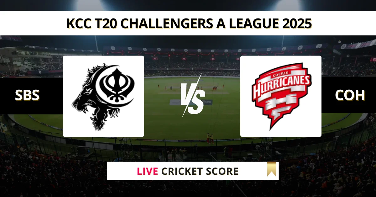 SBS vs COH Live Score: Scorecard, Ball by Ball Commentary - Match 9, K...