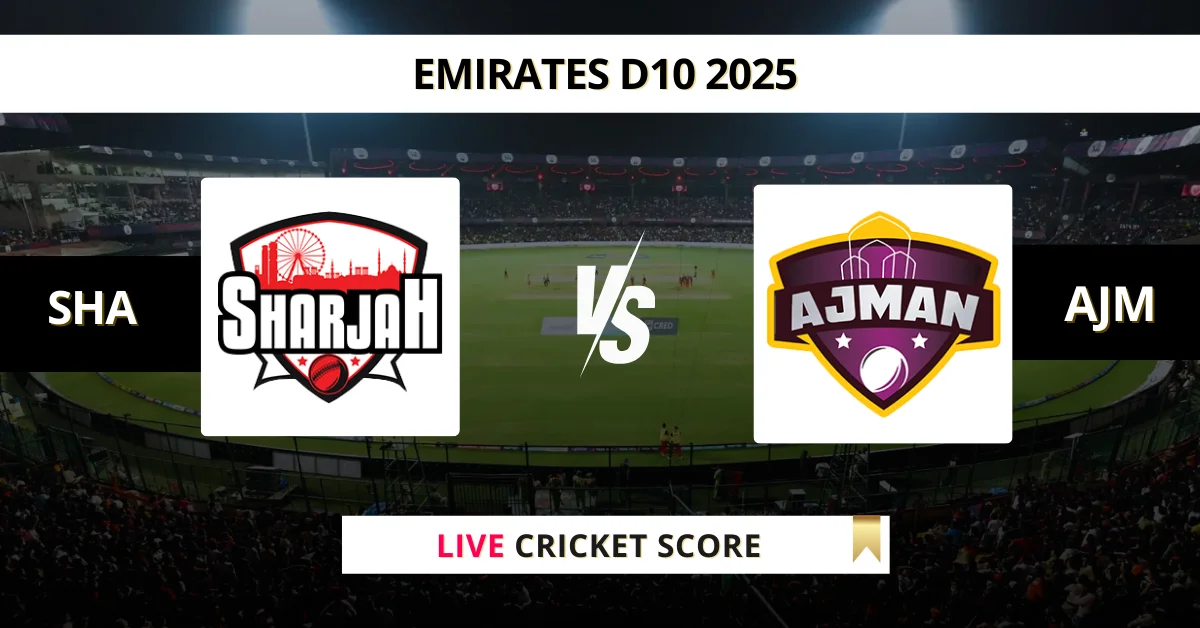SHA vs AJM Live Score: Scorecard, Ball by Ball Commentary - Match 29, ...
