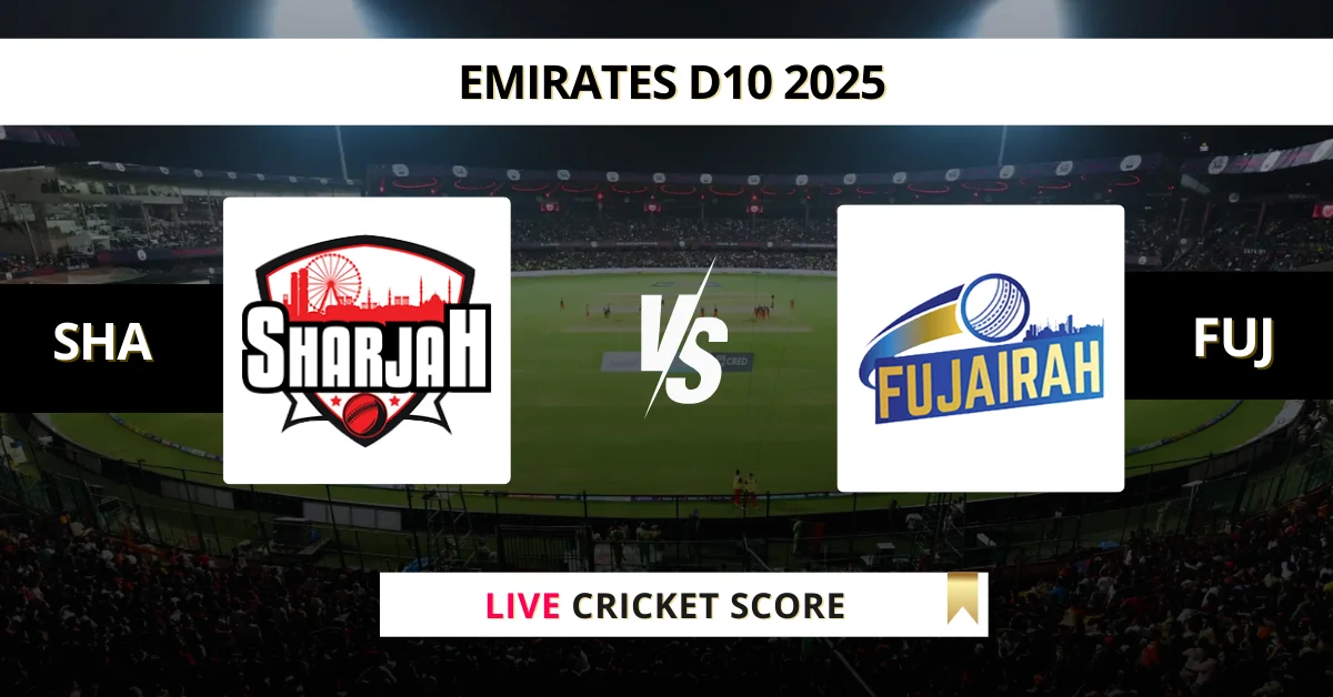 SHA vs FUJ Live Score: Scorecard, Ball by Ball Commentary - Match 31, ...