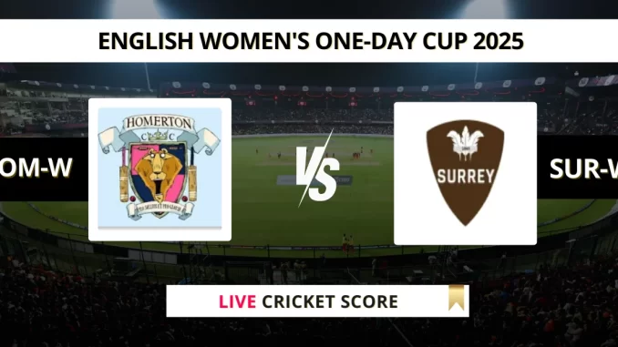SOM-W vs SUR-W Live Cricket Score English Women's One-Day Cup 2025