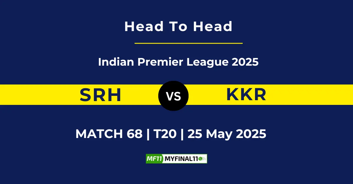 SRH vs KKR Player Battle & Head to Head Team Stats - Indian Premier Le...