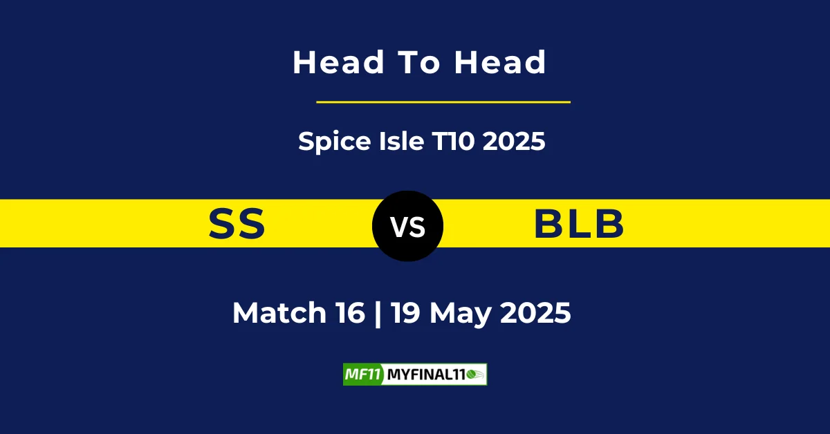 SS vs BLB Player Battle & Head to Head Team Stats - Spice Isle T10 202...