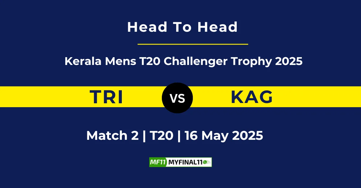 TRI vs KAG Player Battle & Head to Head Team Stats - Kerala Mens T20 C...