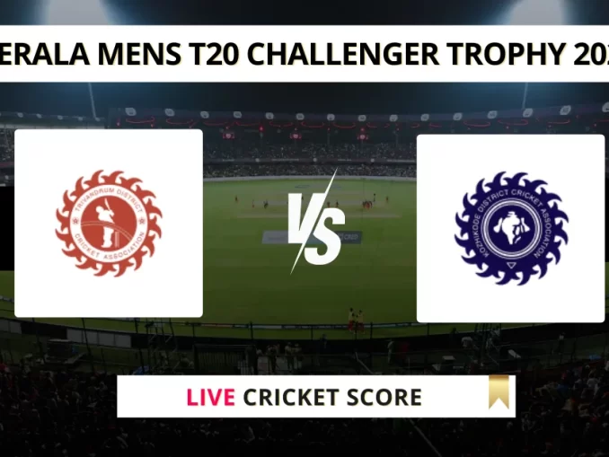 TVR vs KOD Live Cricket Score Kerala Mens T20 Challenger Trophy 2025