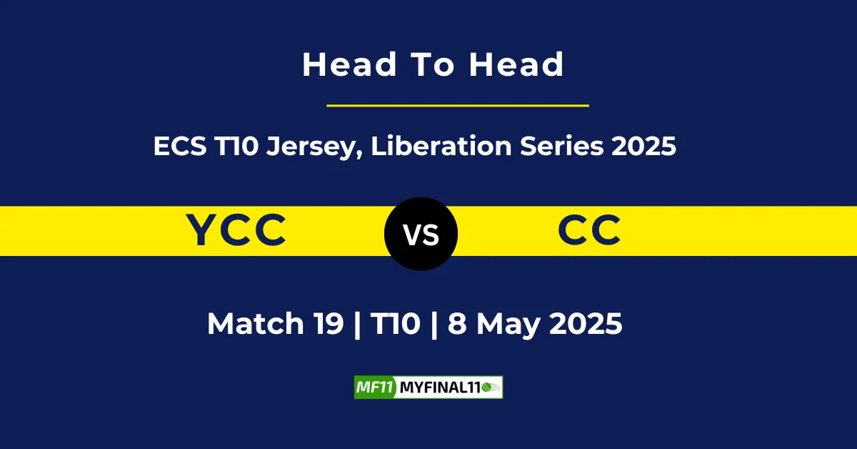 YCC vs CC Player Battle & Head to Head Team Stats - ECS T10 Jersey 202...