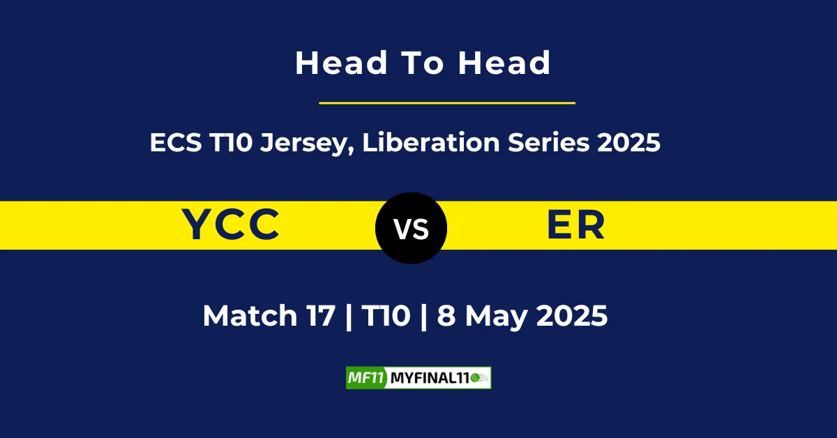 YCC vs ER Player Battle & Head to Head Team Stats - ECS T10 Jersey...