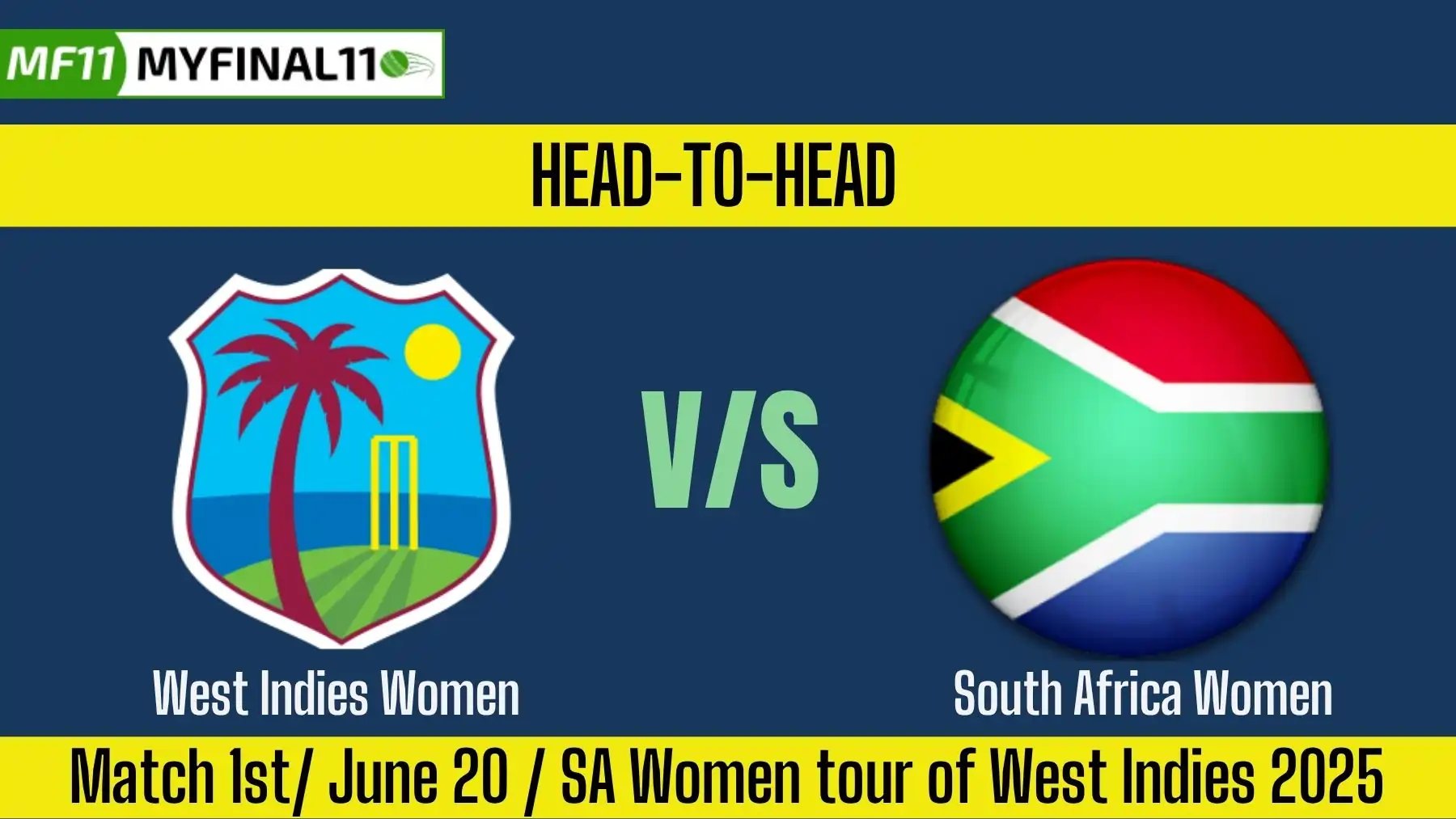 WI-W vs SA-W Player Battle, Head to Head Team Stats, Team Record – S...