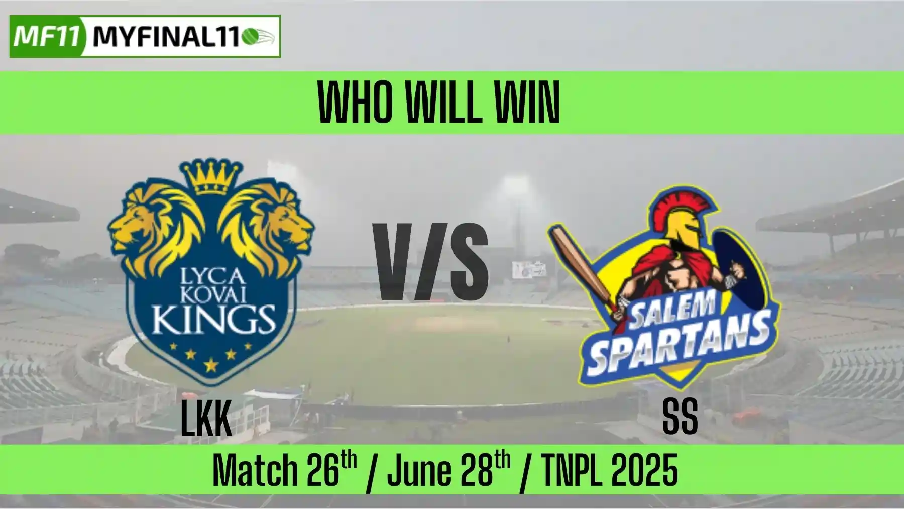 LKK vs SS Who will win today, 26th Match, Top Batter and Bowler Tips -...