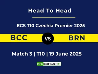 BCC vs BRN Player Battle & Head to Head Team Stats - ECS T10 Czechia Premier 2025