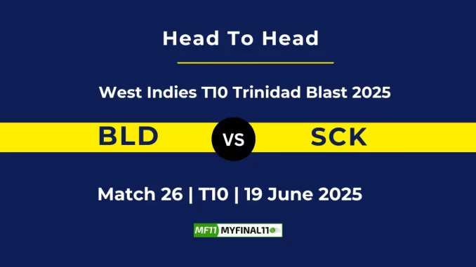 BLD vs SCK Player Battle, Head to Head West Indies T10 Trinidad Blast 2025