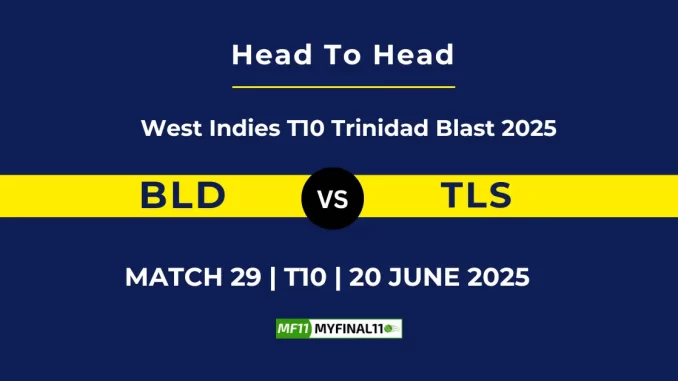 BLD vs TLS Player Battle, Head to Head West Indies T10 Trinidad Blast 2025