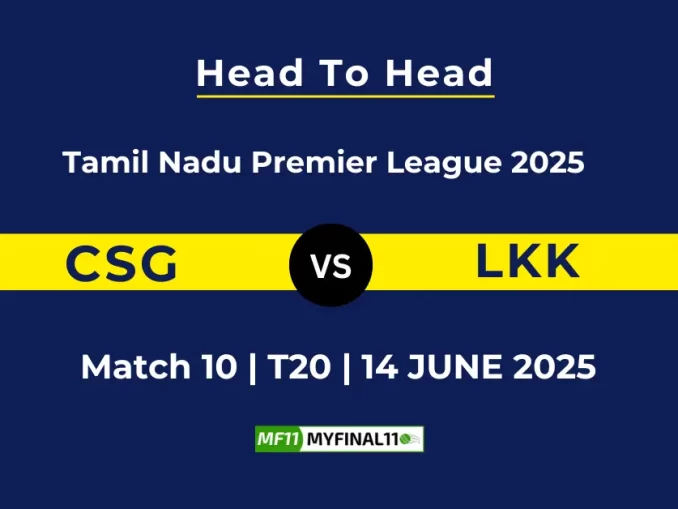 CSG vs LKK Player Battle, Tamil Nadu Premier League 2025