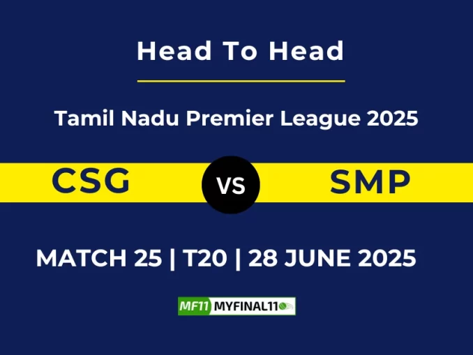 CSG vs SMP Player Battle & Head to Head Team Stats - Tamil Nadu Premier League 2025