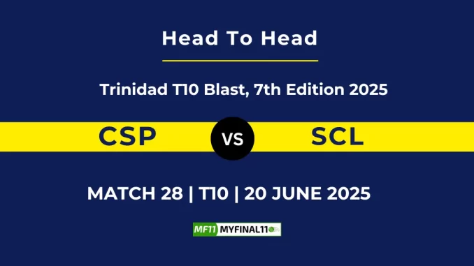 CSP vs SCL Player Battle, Head to Head Trinidad T10 Blast, 7th Edition 2025