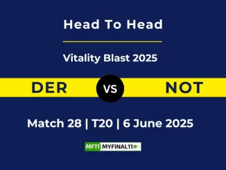 DER vs NOT Player Battle, Head to Head Vitality Blast 2025