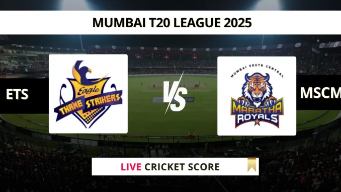 ETS vs MSCMR Live Cricket Score Mumbai T20 League 2025