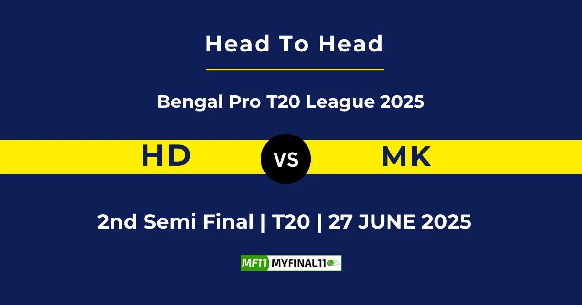 HD vs MK Player Battle & Head to Head Team Stats - Bengal Pro T20 Leag...