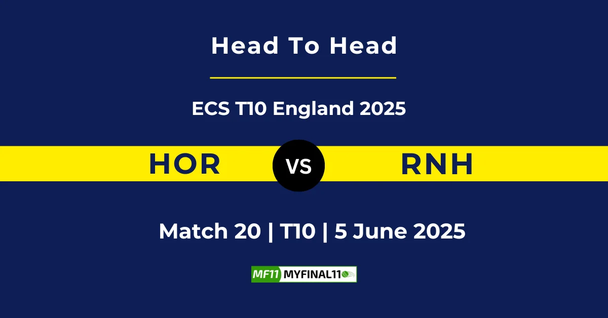 HOR vs RNH Player Battle & Head to Head Team Stats - ECS T10 England 2...