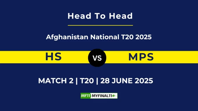 HS vs MPS Player Battle & Head to Head Team Stats - Afghanistan National T20 2025