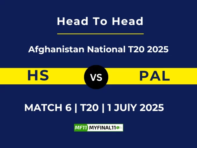 HS vs PAL Player Battle & Head to Head Team Stats -Afghanistan National T20 2025